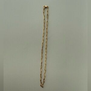 14k gold paperclip necklace